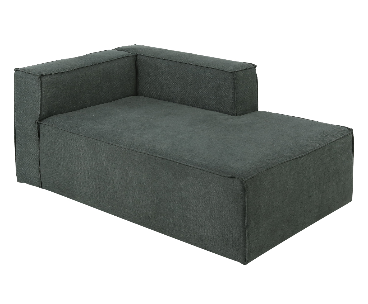 Sof&aacute; m&oacute;dulo com Chaise Direito Mensa Verde - Especial BAB image number 3