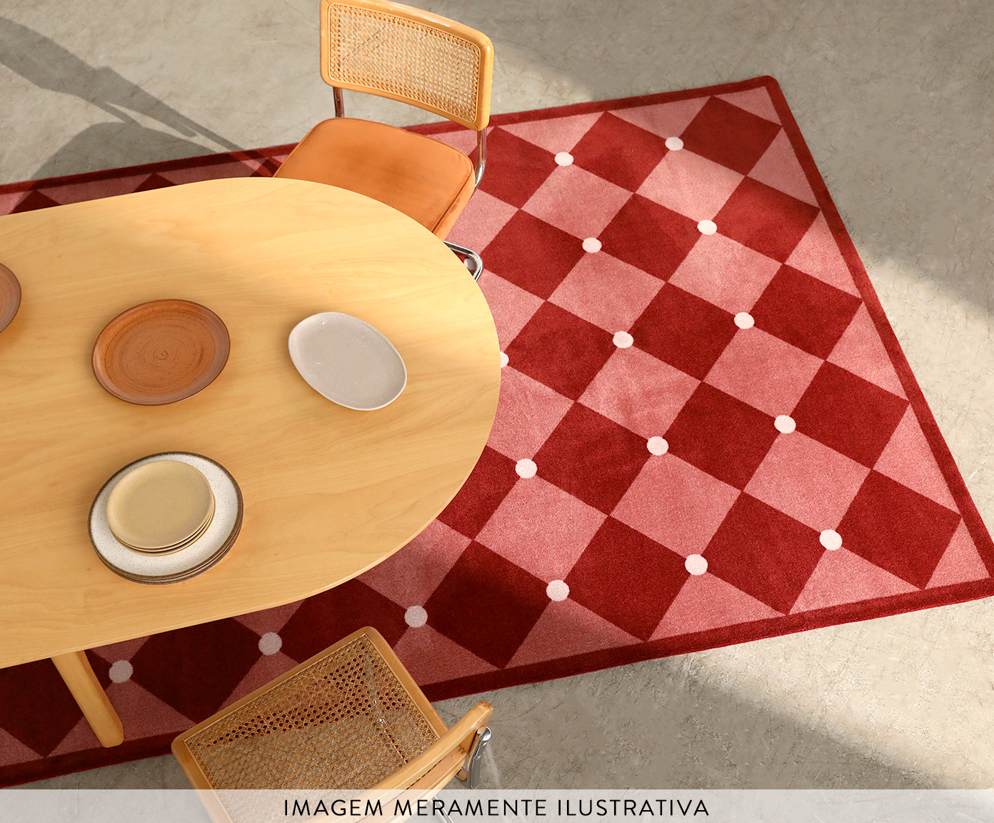 Tapete Xadrez Vermelho - image 1