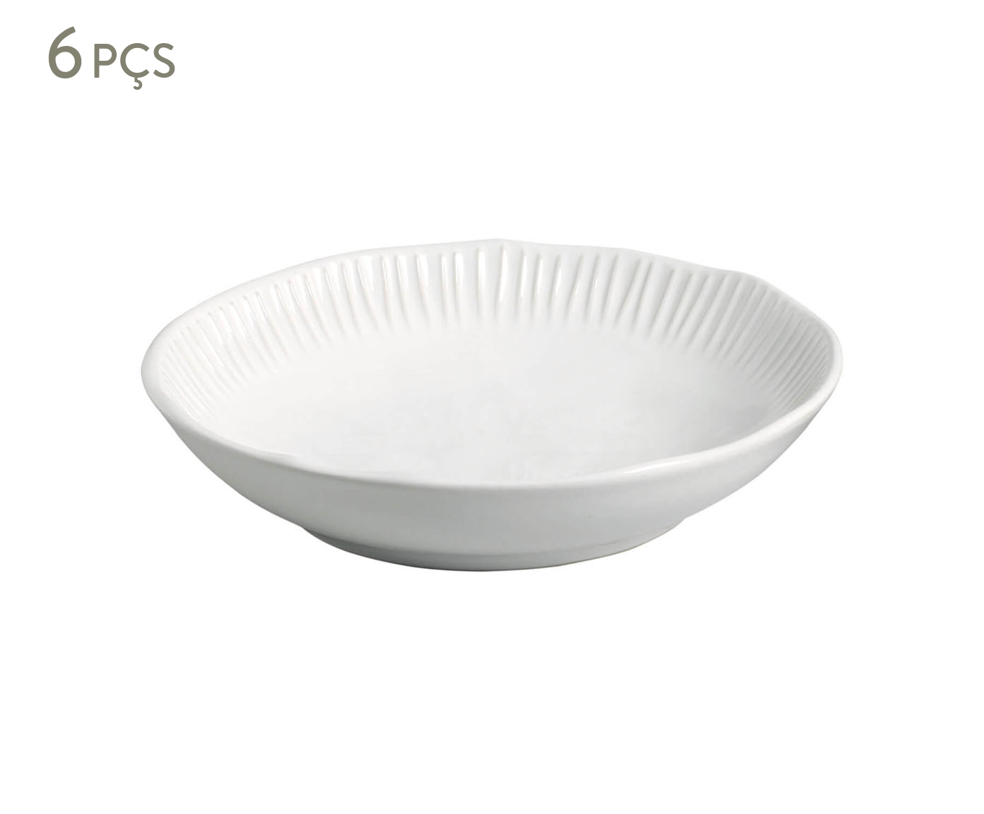 Jogo de Pratos Fundo Linhas New White - image 0
