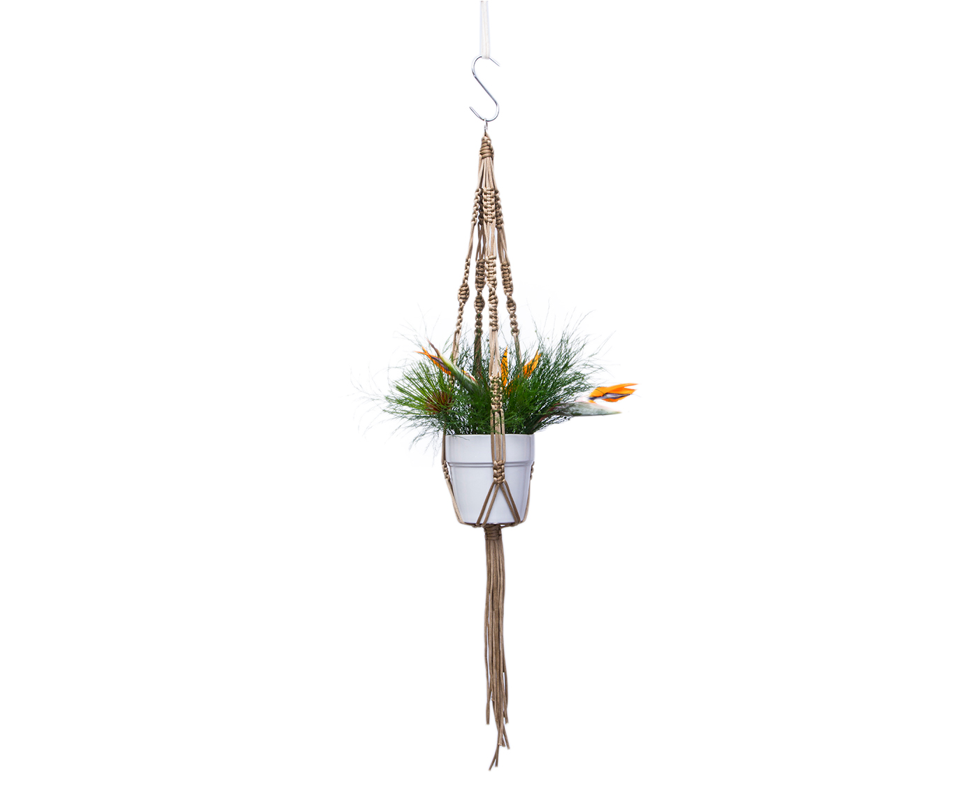 Hanger em Macram&ecirc; Dna Dourado - image 0