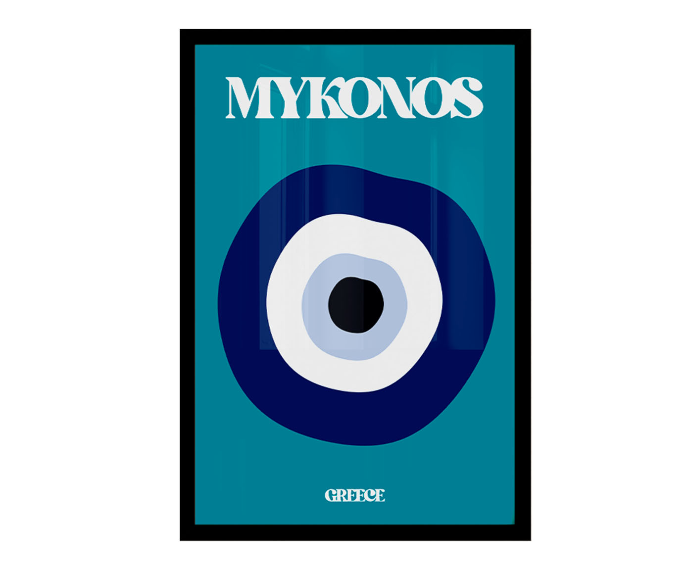 Quadro Mykonos com Moldura Preta image number 1