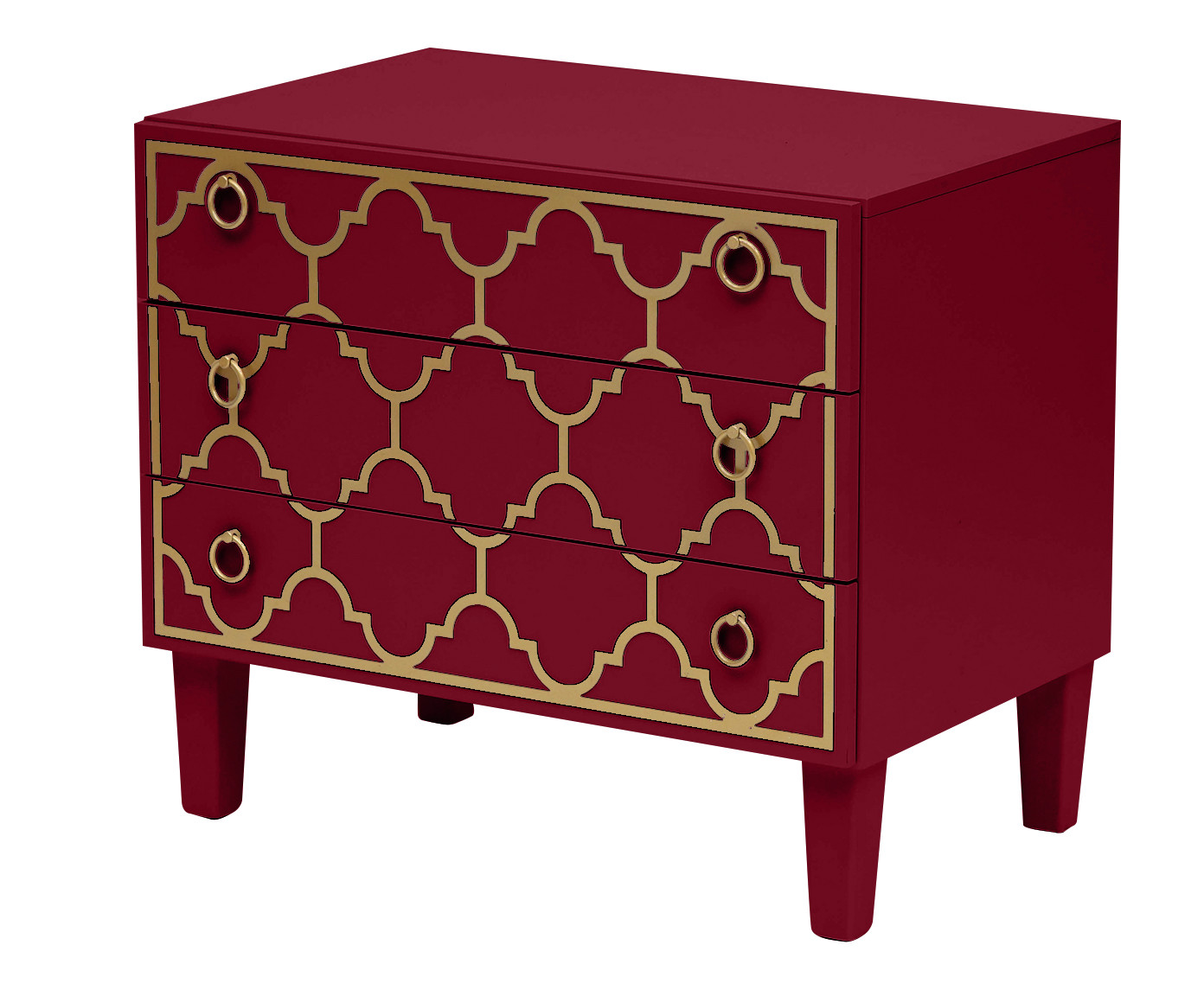 Mesa de Cabeceira Marrocos Firebrick - Vermelho - image 1