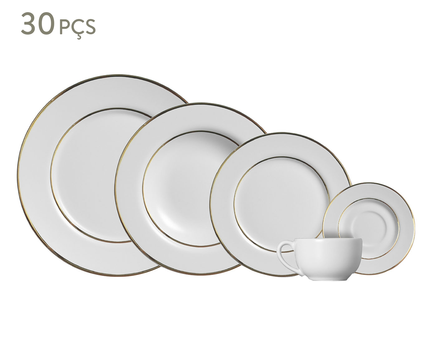 Jogo de Jantar P&eacute;rola Premium Branco - image 0