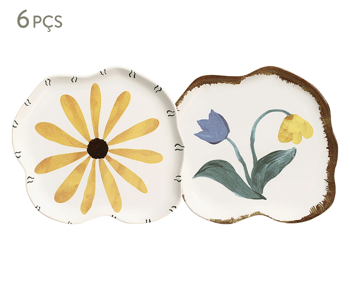 Jogo de Pratos Rasos Playful Flowers - image 0