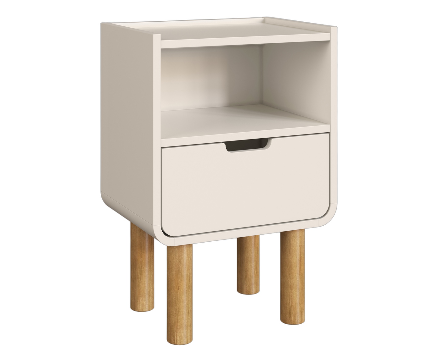 Mesa de Cabeceira Org&acirc;nica Madeira Aura Off White - image 0