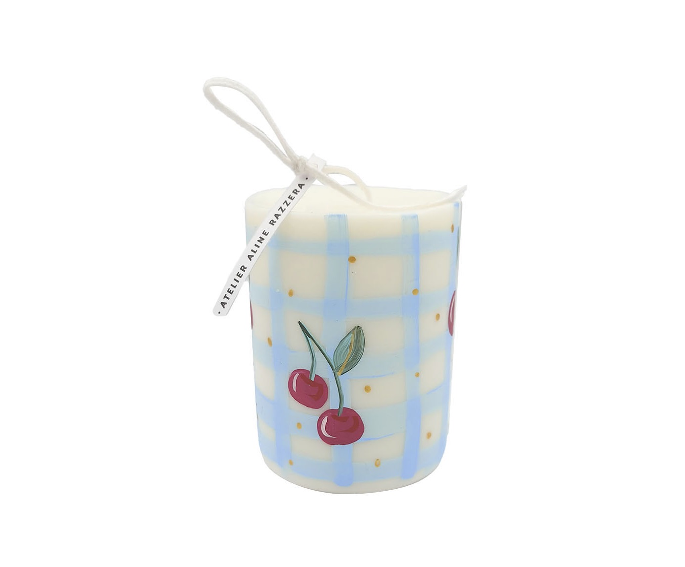 Vela Pilar Cherry Xadrez Azul - image 0