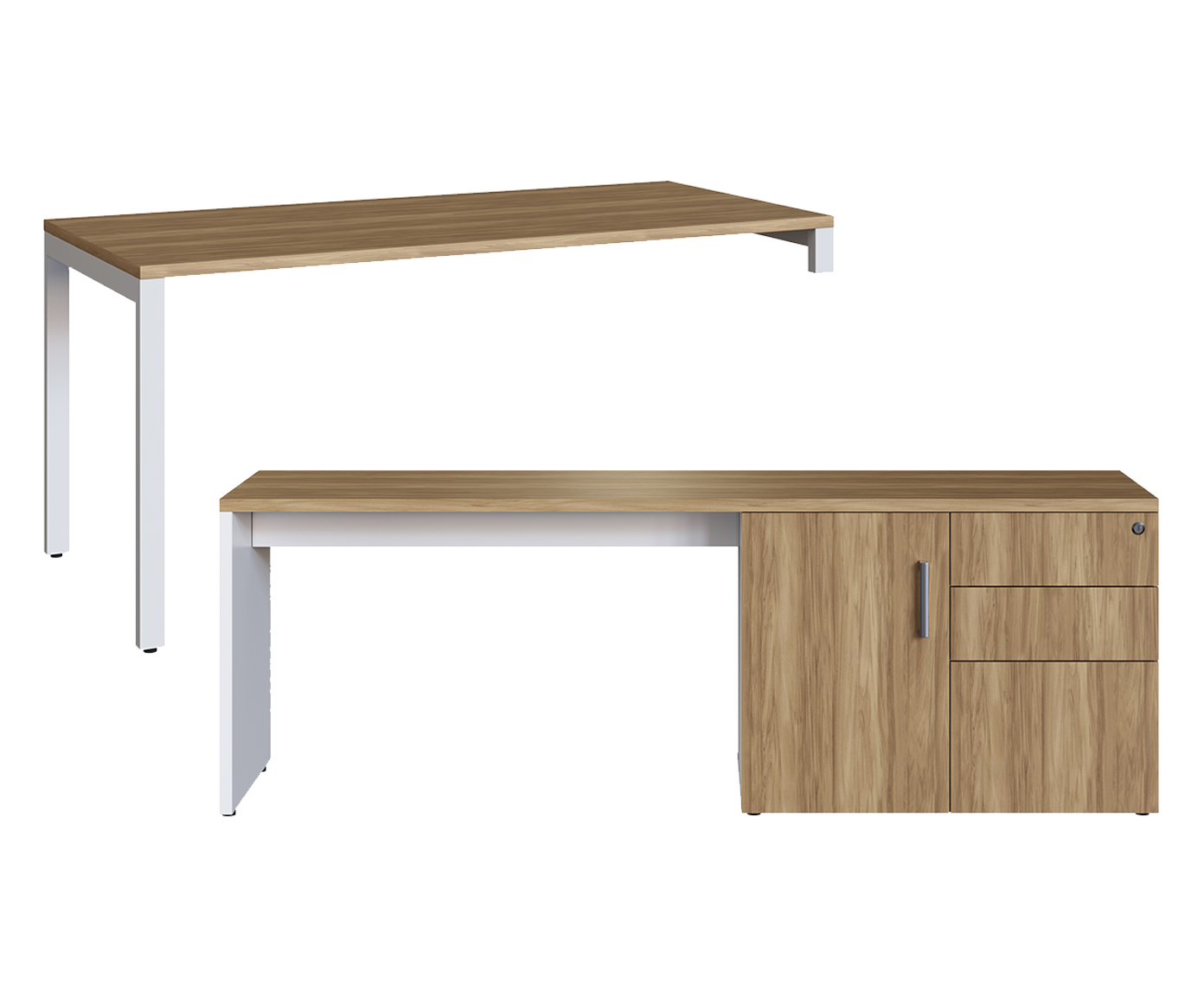 Conjunto Mesa Escrit&oacute;rio e Balc&atilde;o  - Branco - image 1