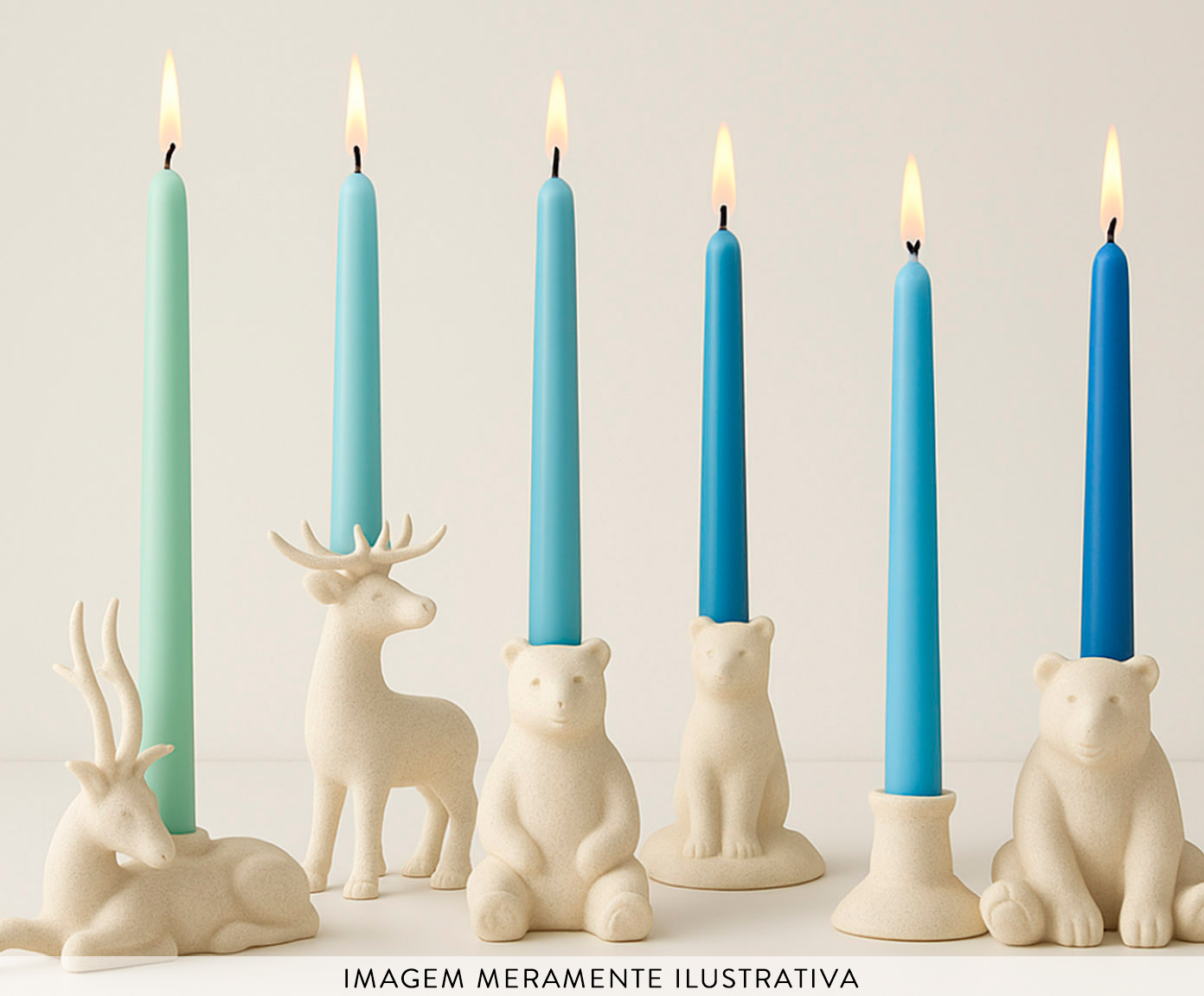 Velas para Casti&ccedil;al Mix and Match Turquesa - 6 pe&ccedil;as - image 1
