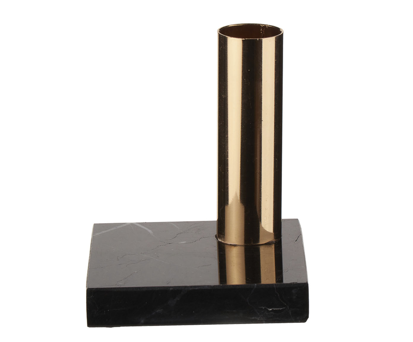 Casti&ccedil;al de Pedra e Metal Cr&eacute;dible Preto e Dourado - image 0