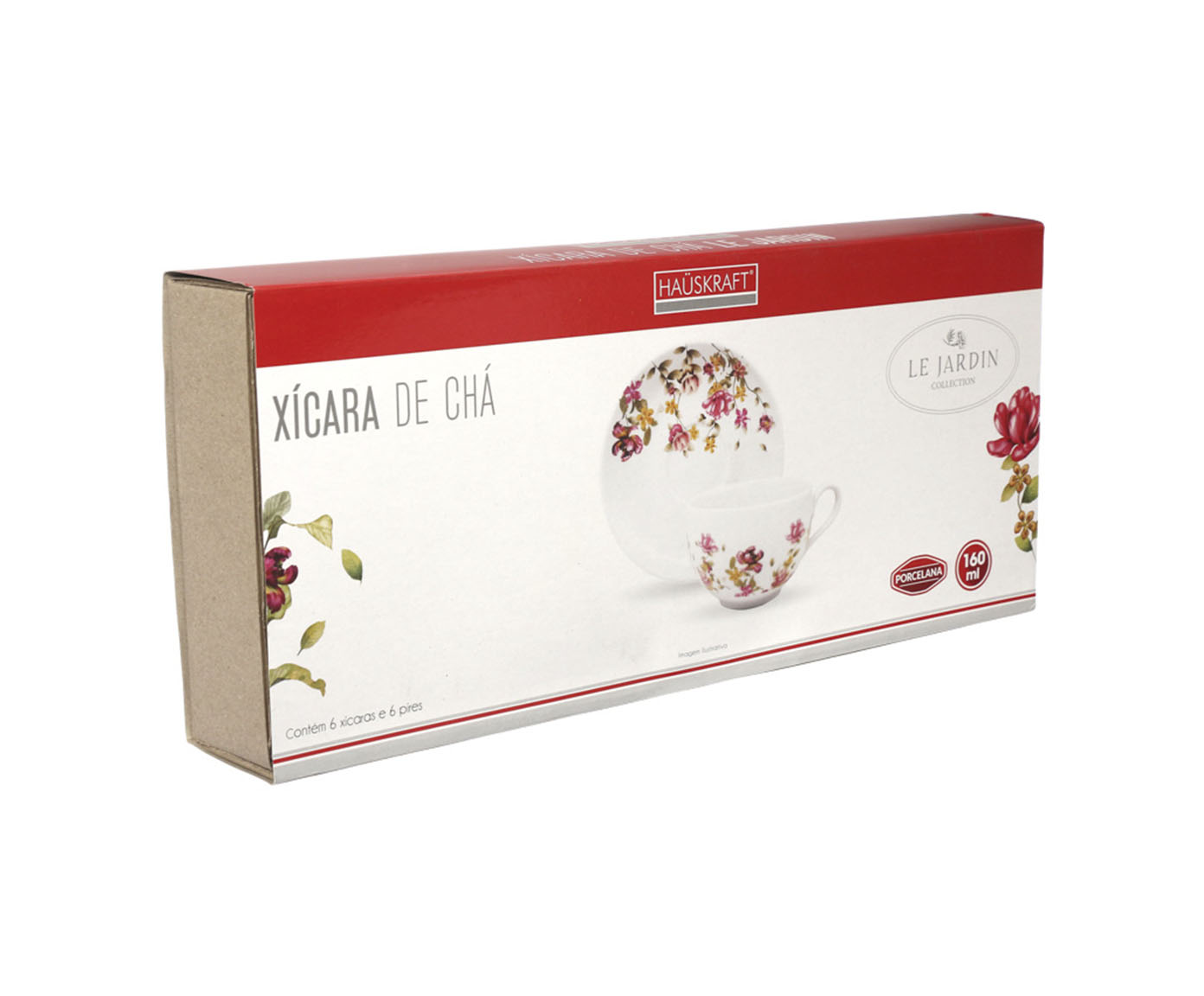 Jogo de X&iacute;cara para Ch&aacute; Le Jar em Porcelana Branca image number 2