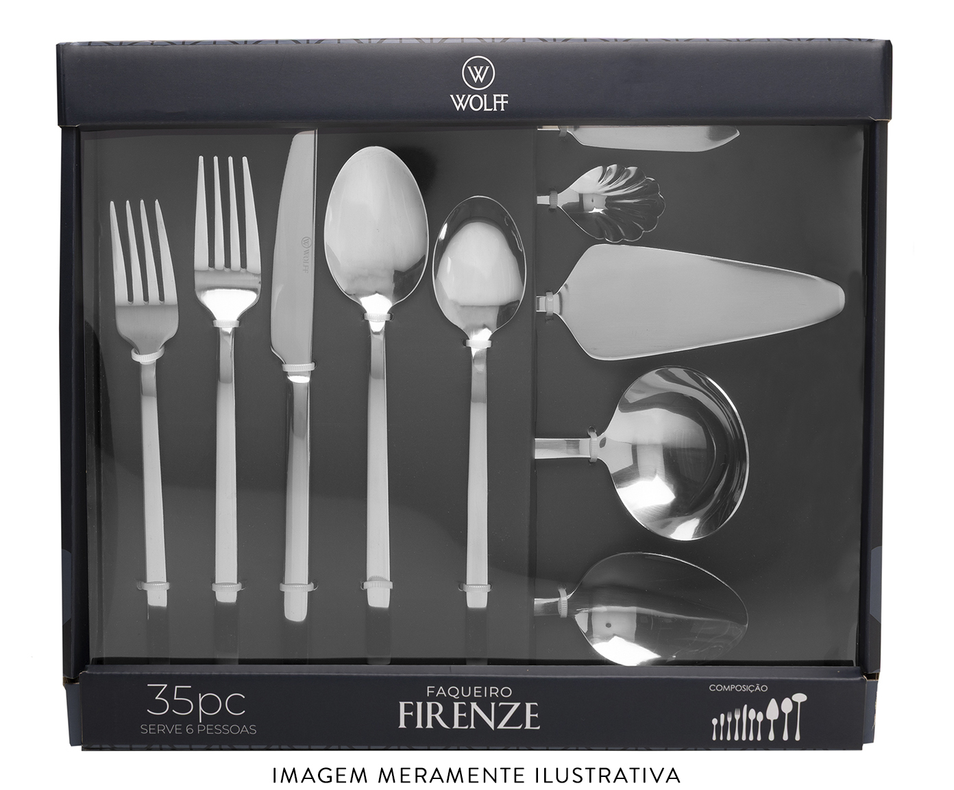 Faqueiro de A&ccedil;o Inox Firenze image number 4
