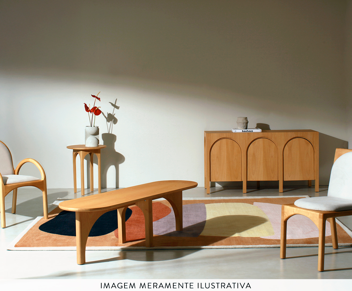 Mesa de Apoio Arcos Cinza Fosco - image 1