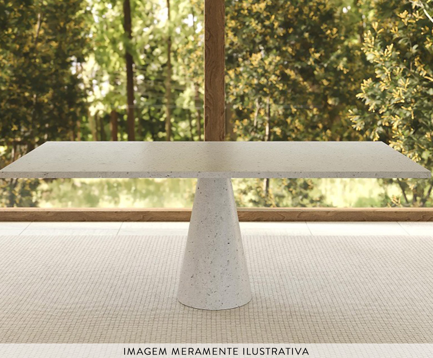 Mesa de Jantar com Tampo Reto Branco - image 1