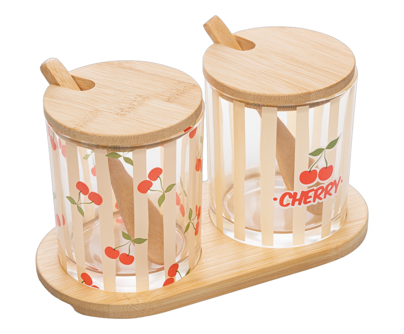 Jogo de Potes com Bandeja e Colheres Cherry - image 1