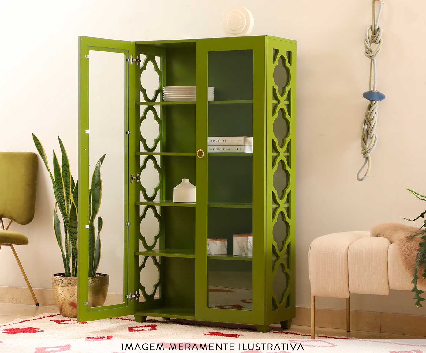Cristaleira Portal Burlywood - Taupe image number 9
