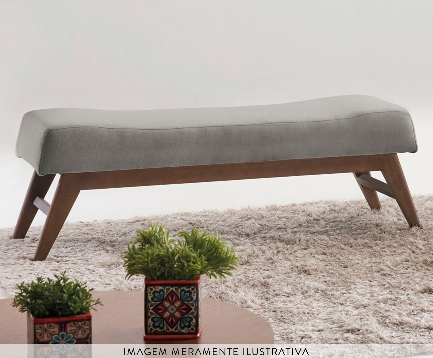 Recamier Cinza com Base Imbuia Horus image number 2