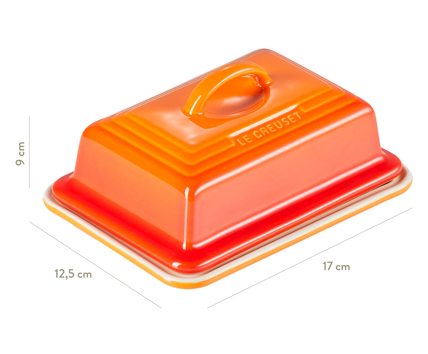Manteigueira Laranja - 17,2X9X12,6cm - image 1