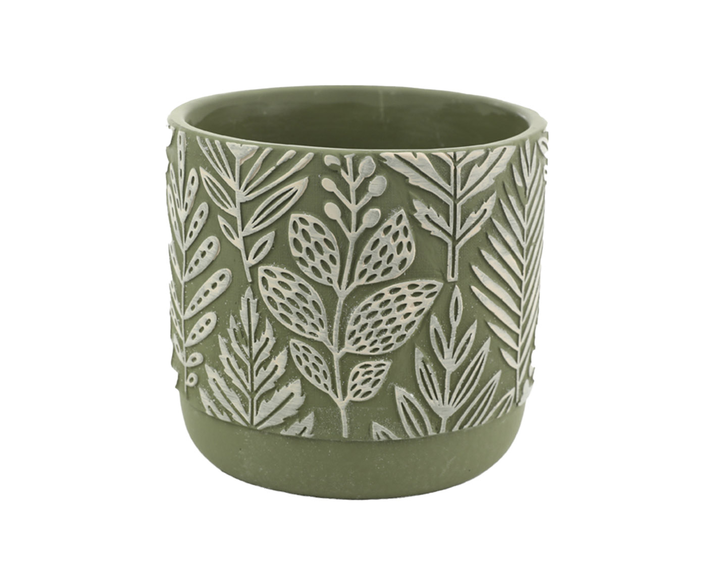 Cachepot Foliage Verde M&eacute;dio - image 0