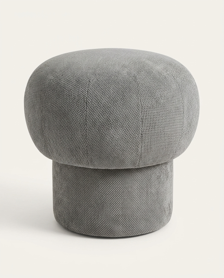 Pufe Mushroom Cinza image number 3