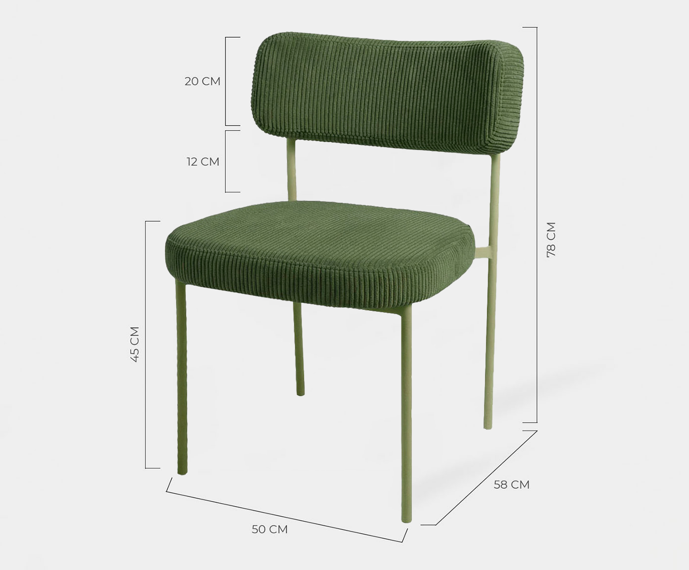 Cadeira Slim Cotel&ecirc; Verde - image 1
