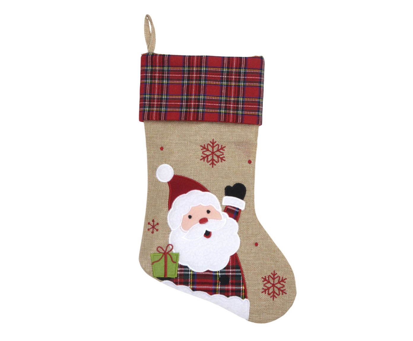 Meia Natalina para Pendurar Papai Noel - Marrom - image 0