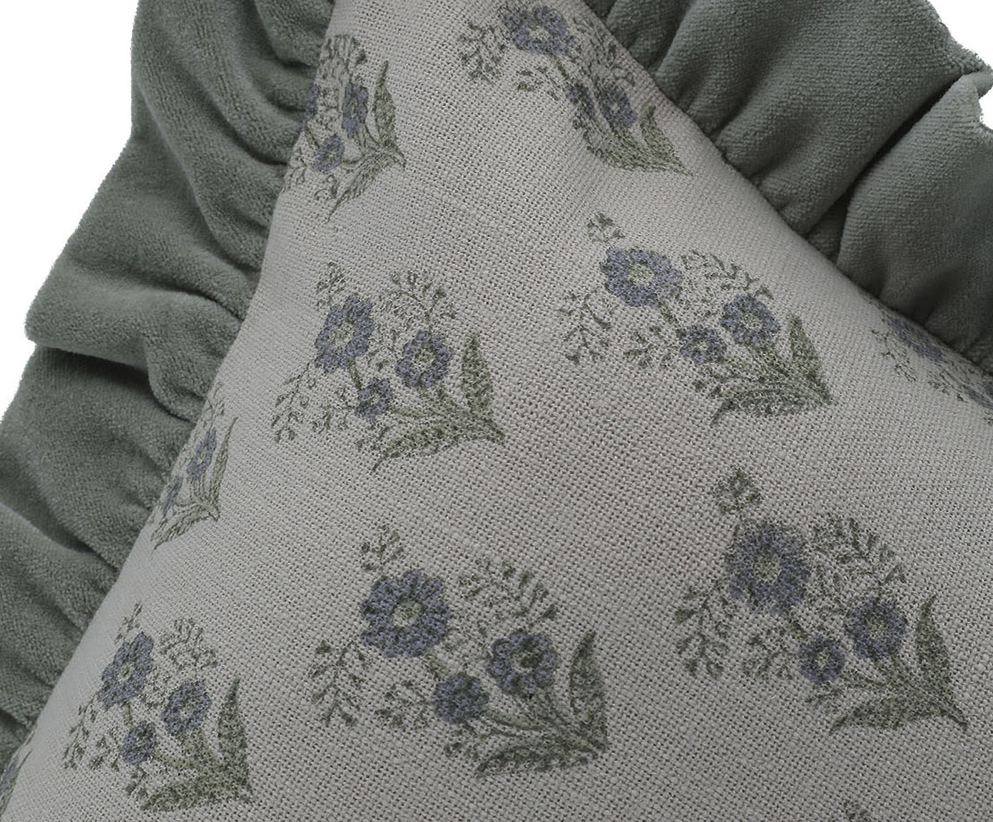 Capa de Almofada Jiva Off-White e Verde - image 1