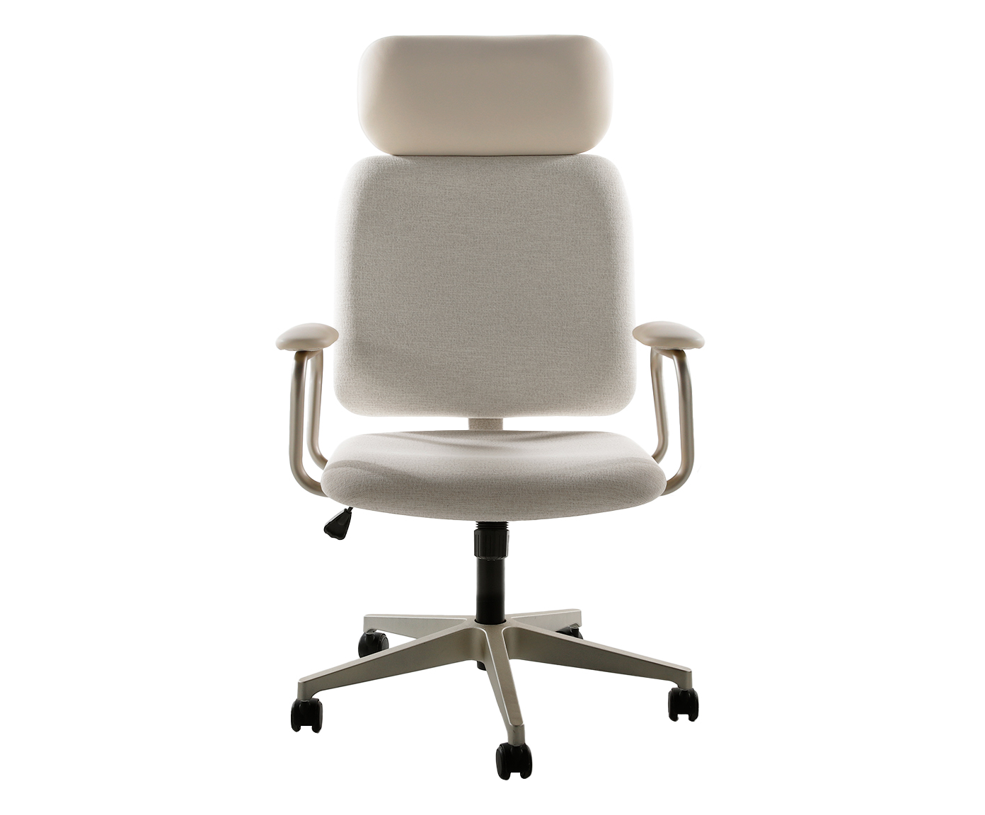 Cadeira Office Gran Chicago Bege com P&eacute;s Ouro Branco image number 2