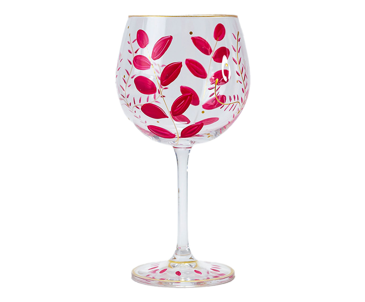 Ta&ccedil;a para Gin em Cristal Pink Blossom - image 0