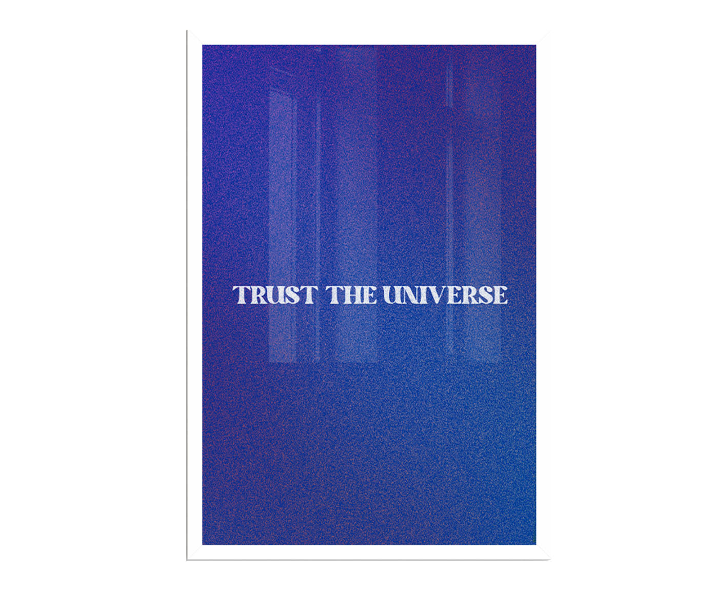Quadro Trust The Universe com Moldura Branca - image 0