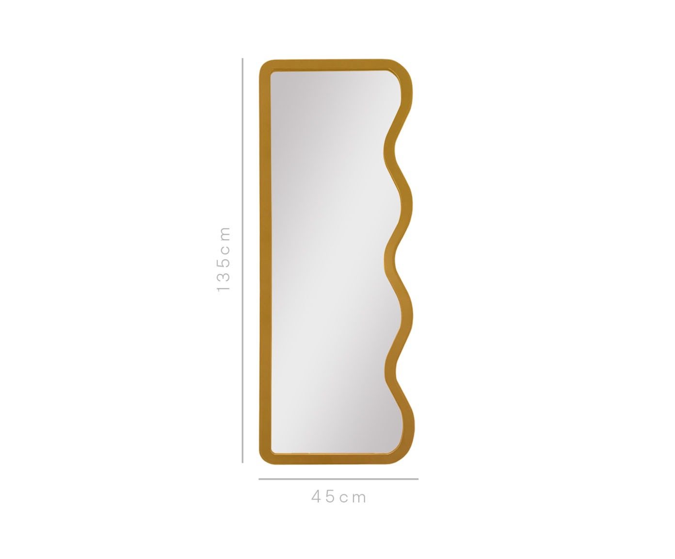 Espelho de Ch&atilde;o Wave Org&acirc;nico Dourado image number 2