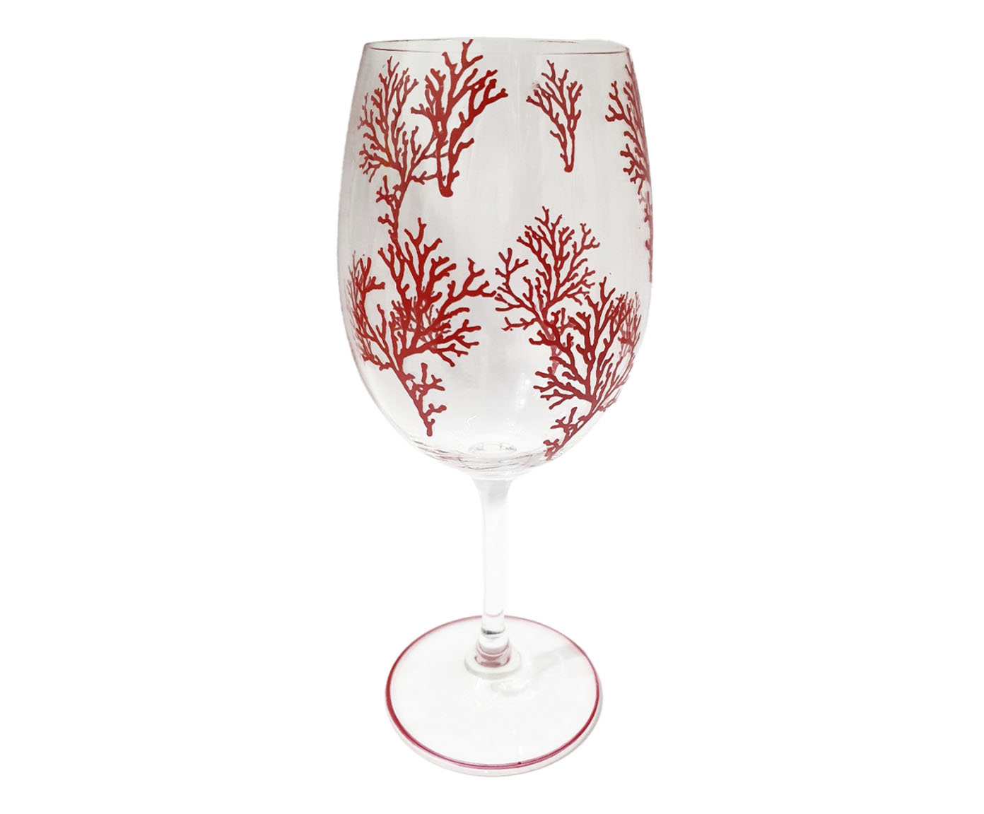 Ta&ccedil;a para Vinho Tinto em Cristal para Vinho Tinto - Coral e Vermelho - image 0