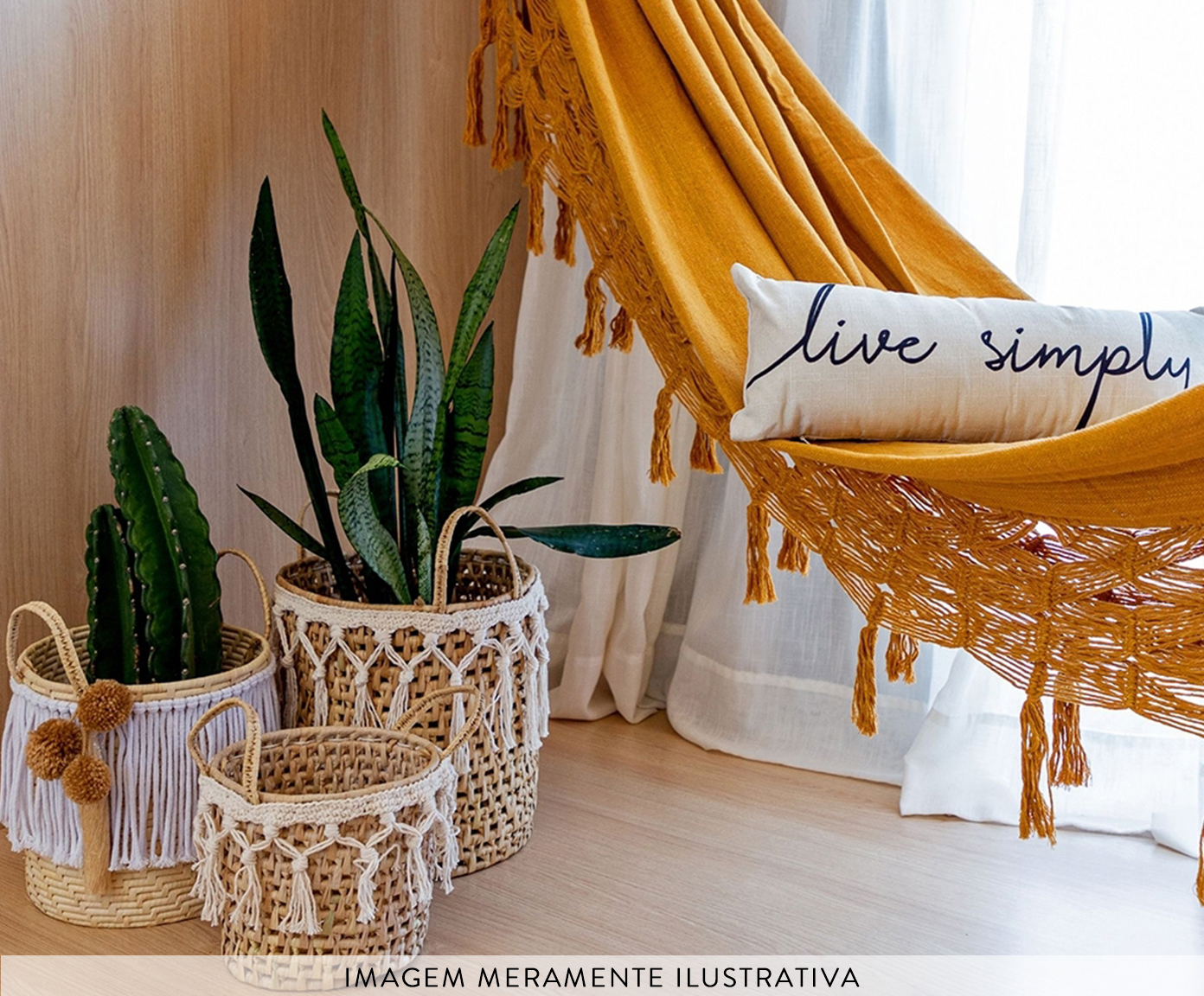 Cesto Organizador Boho Artesanal - image 1