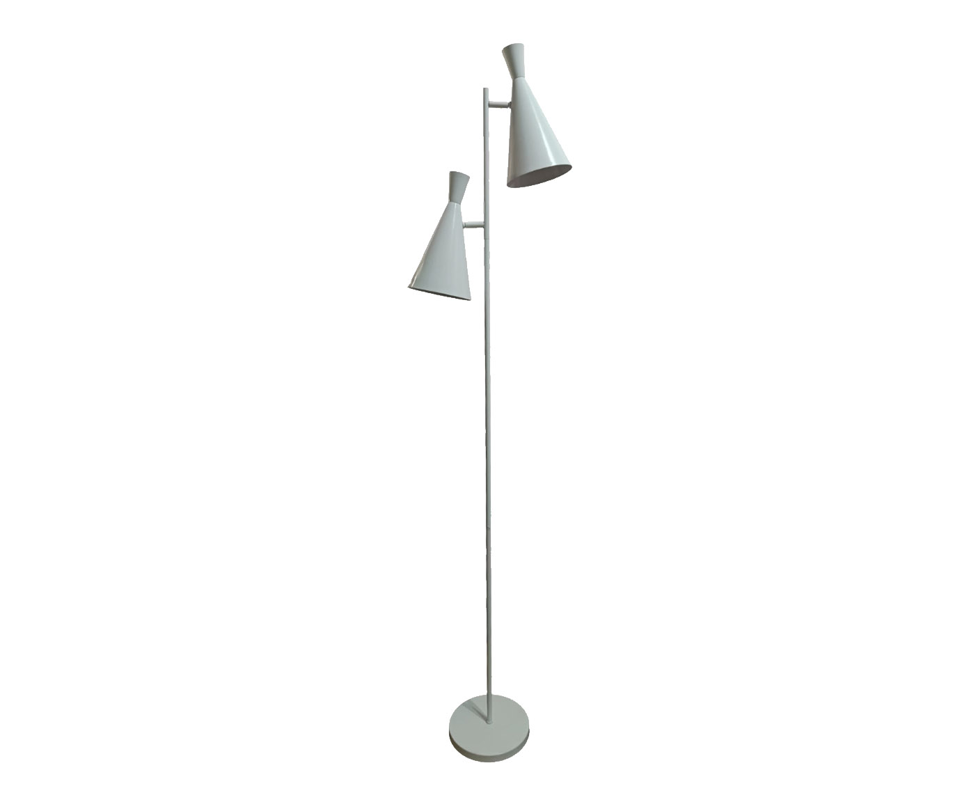 Lumin&aacute;ria de Piso Jacoba com C&uacute;pula Dupla Articulada Branca - image 0