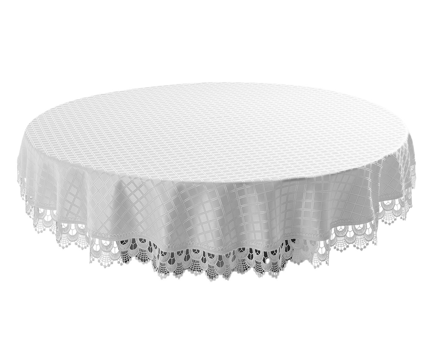 Toalha de Mesa Redonda Melian Branco - image 0
