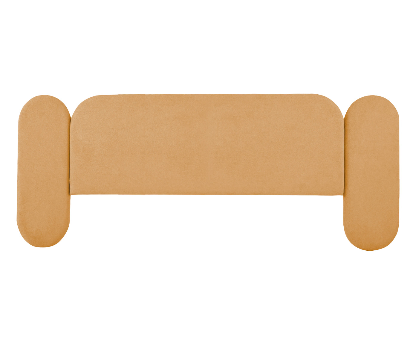 Cabeceira em Boucle Aveludado Arco Embrace Amarelo Ocre - image 0