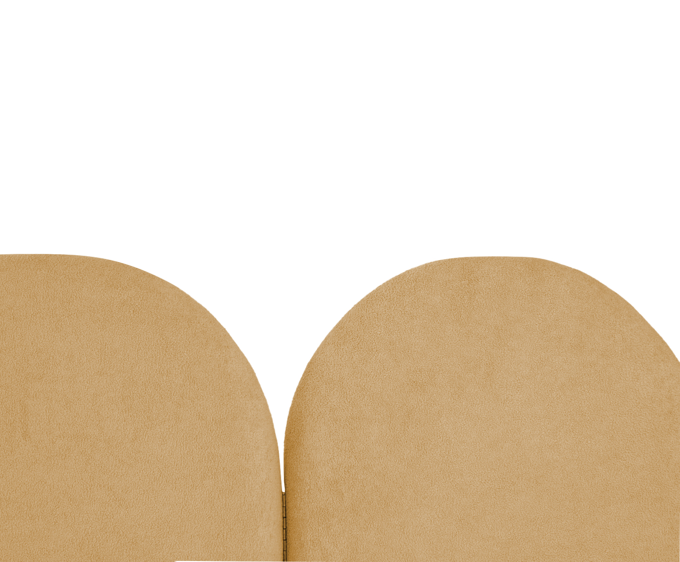Cabeceira em Boucle Aveludado Arco Embrace Amarelo Ocre image number 3