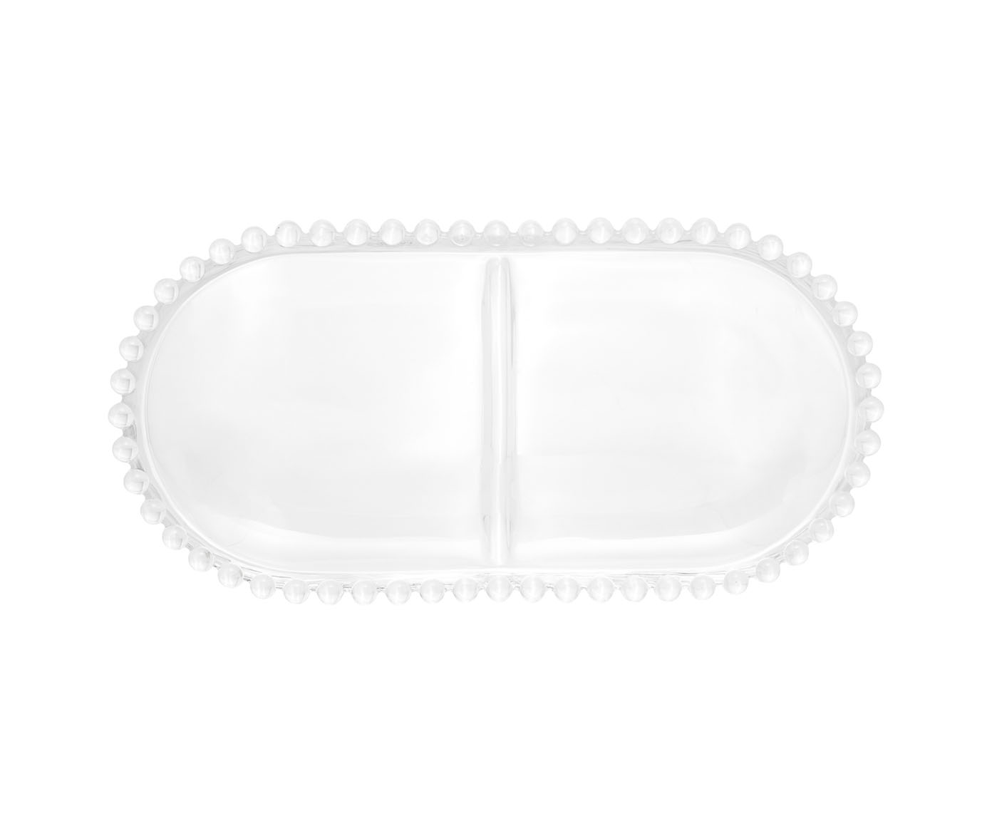 Petisqueira Oval com Divis&oacute;ria Pearl em Cristal - image 1