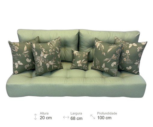Futon Turco com Almofadas verde image number 2