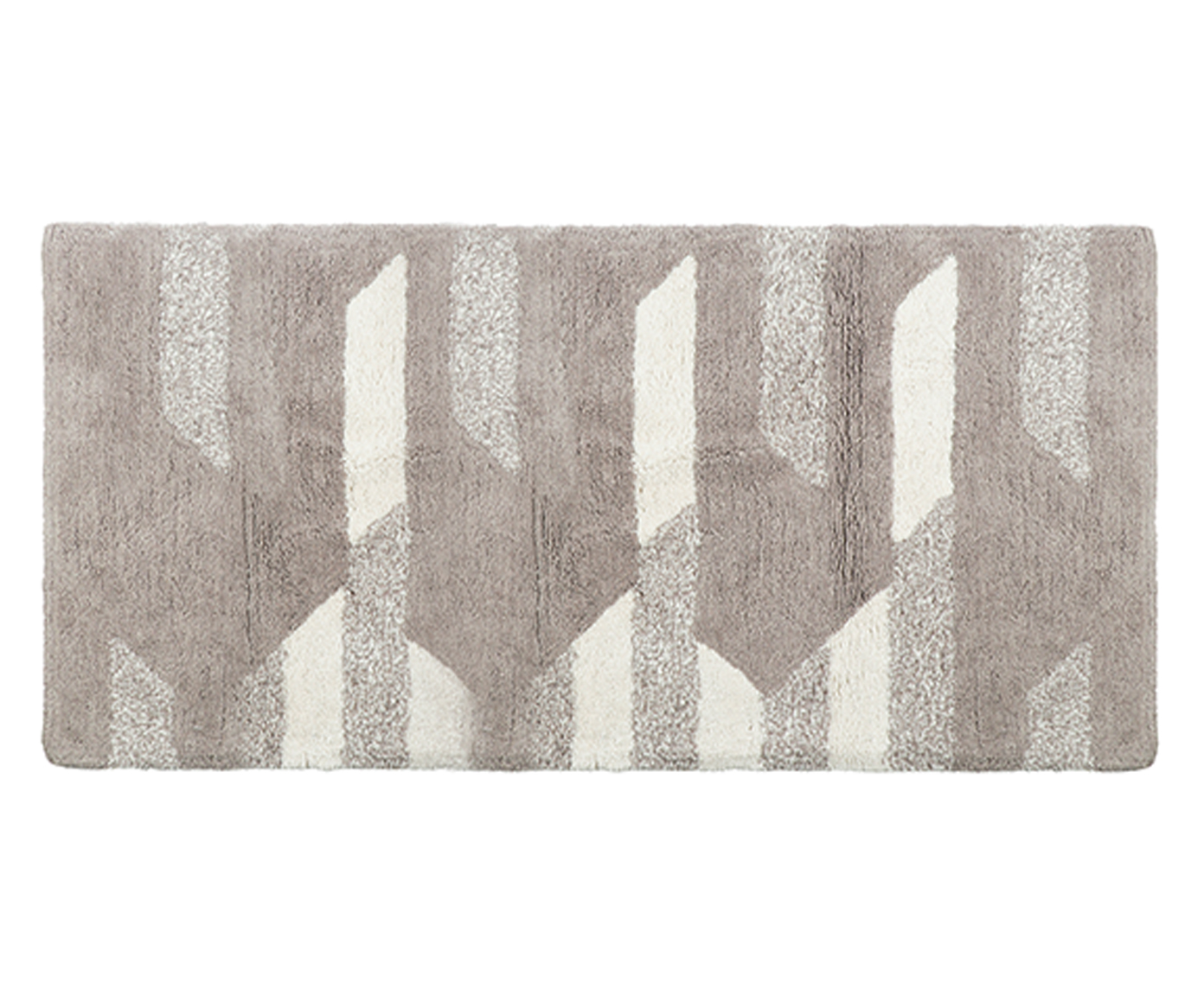 Passadeira para Banheiro Trapezio Off-White e Bege - image 0
