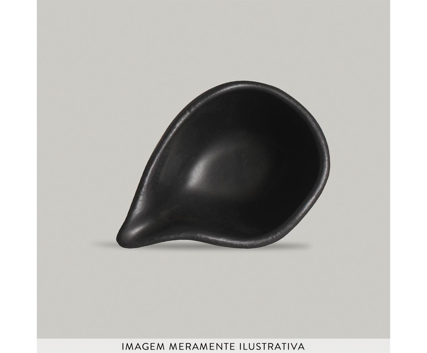 Jogo de Molheiras Oval Org&acirc;nico Preto Matte Preto - image 1
