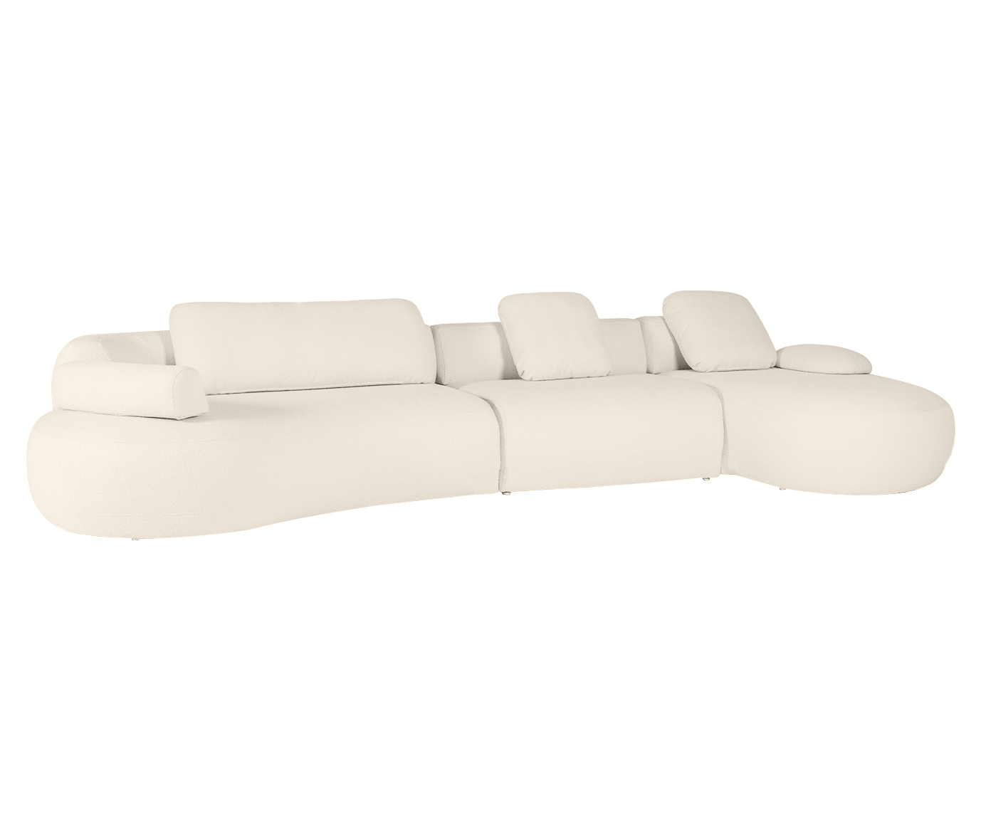 Sof&aacute; Laguna by Elle - Chaise Direita Boucle Off White VIII - image 1