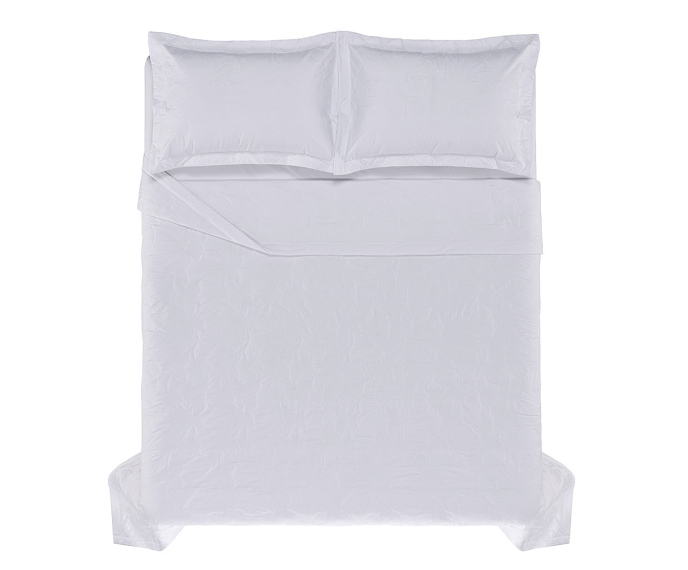 Jogo De Cobre-Leito Bordado Fiorita Branco 200 Fios - image 1