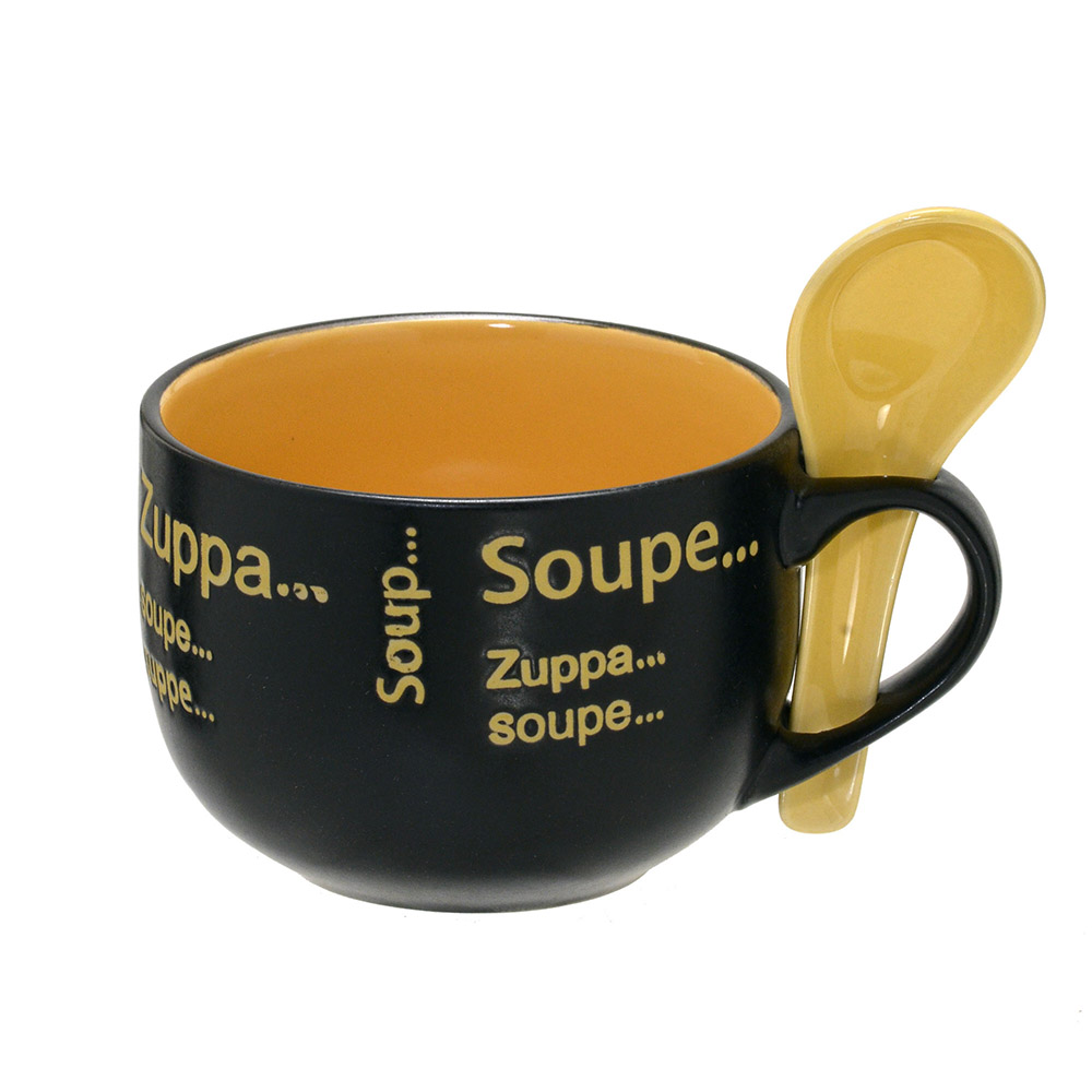 Caneca para Sopa Isernhagen Preto e Amarelo - image 0