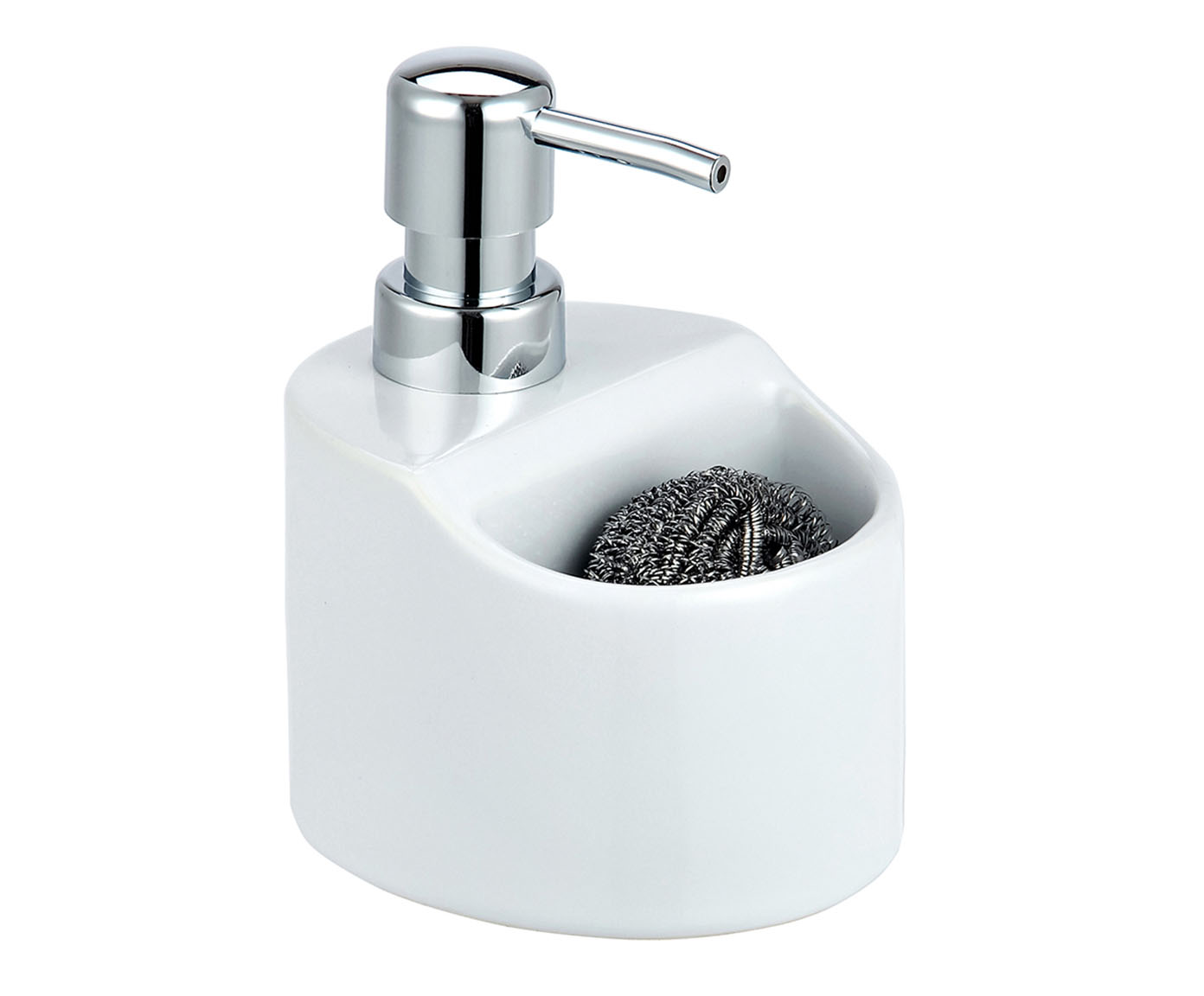 Dispenser para Detergente com Esponja Clean Up Branco - image 0