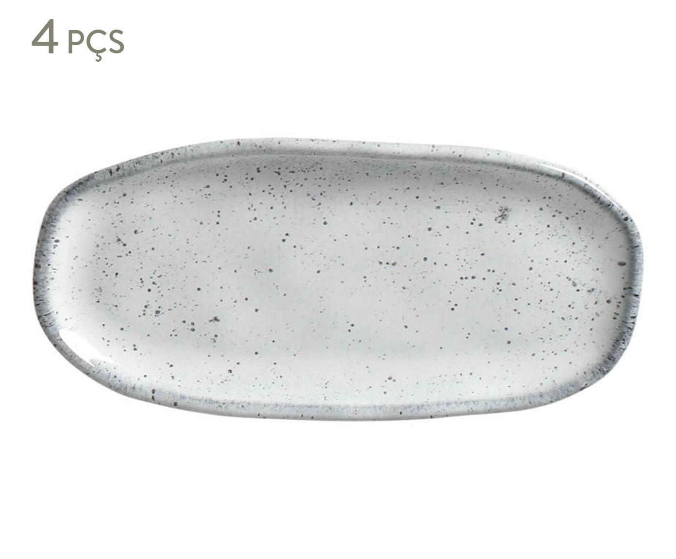 Jogo de Travessas Oval Rasa Mini Org&acirc;nico Echo Branco - image 0