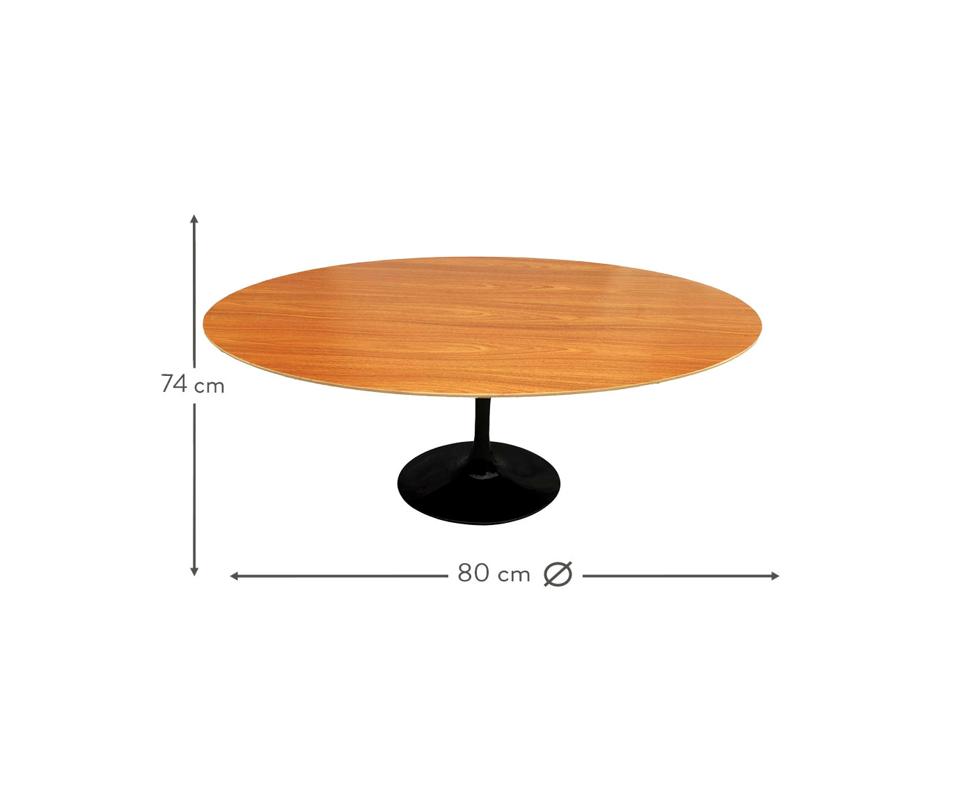 Mesa Saarinen Oval Freij&oacute; Base Preta image number 2
