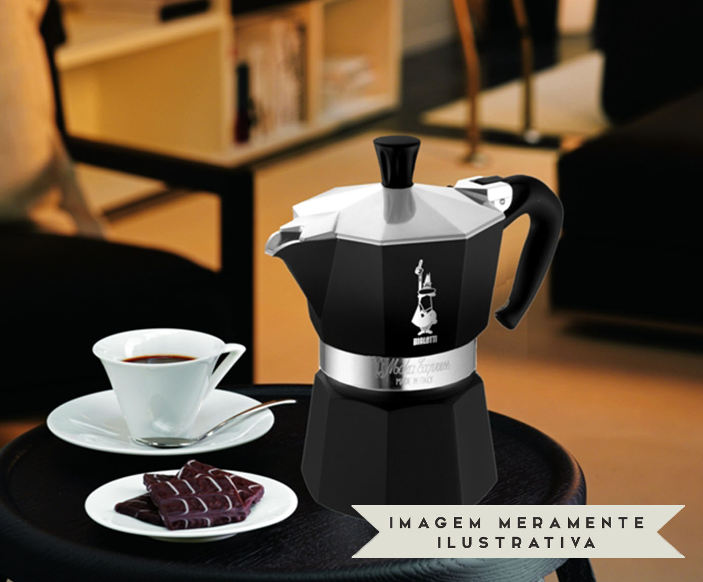 Cafeteira Italiana Nuova Moka Preta image number 2