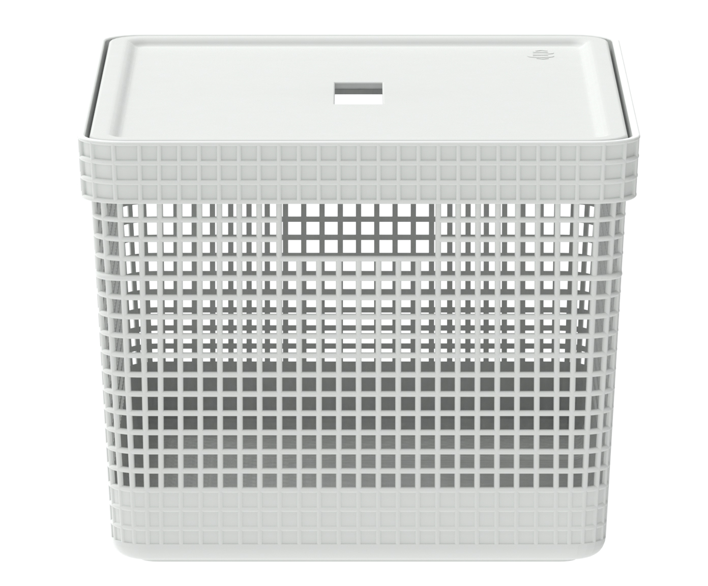 Cesto com Tampa Grid II Branco image number 2