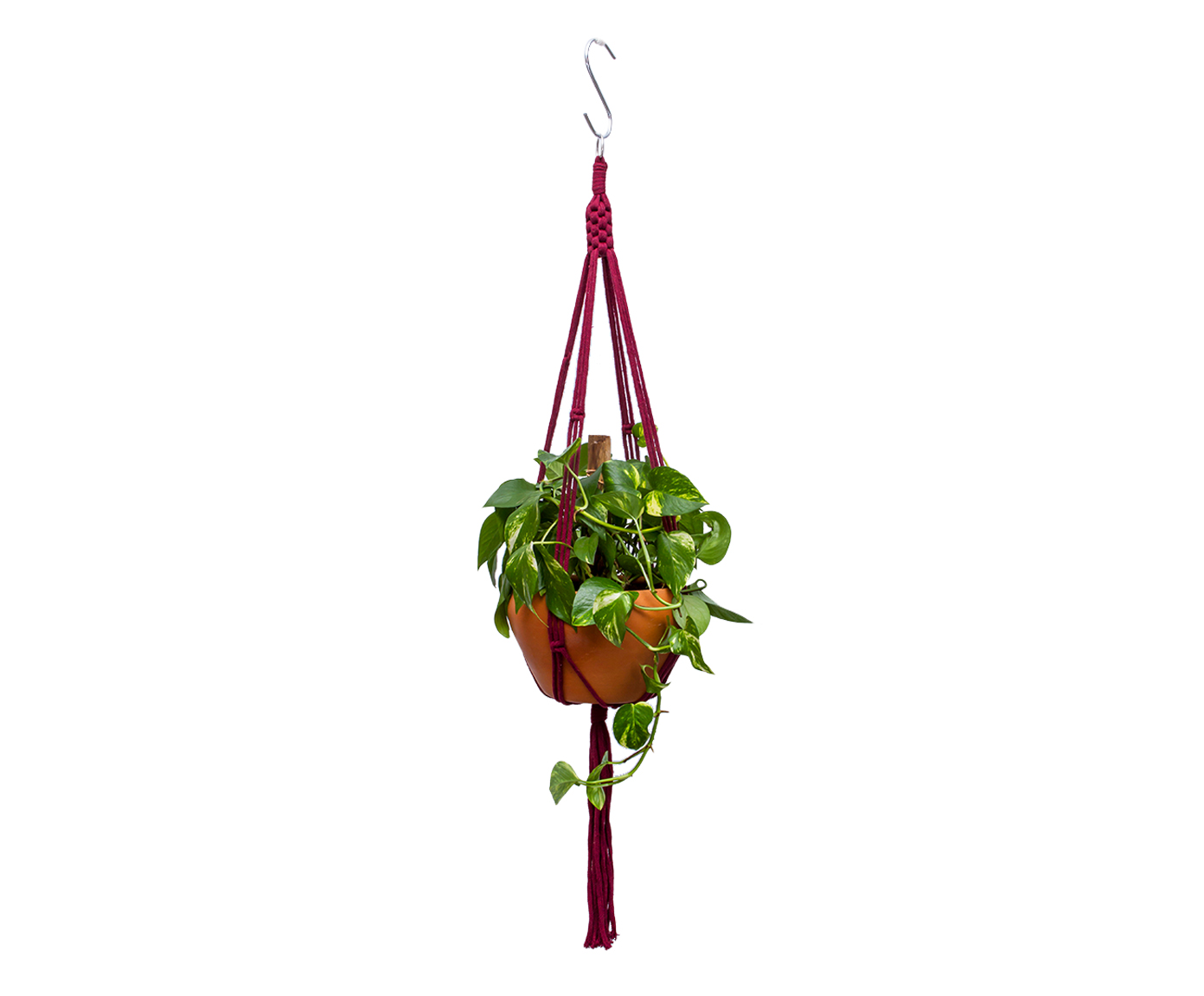 Hanger em Macram&ecirc; Cube Marsala - image 0