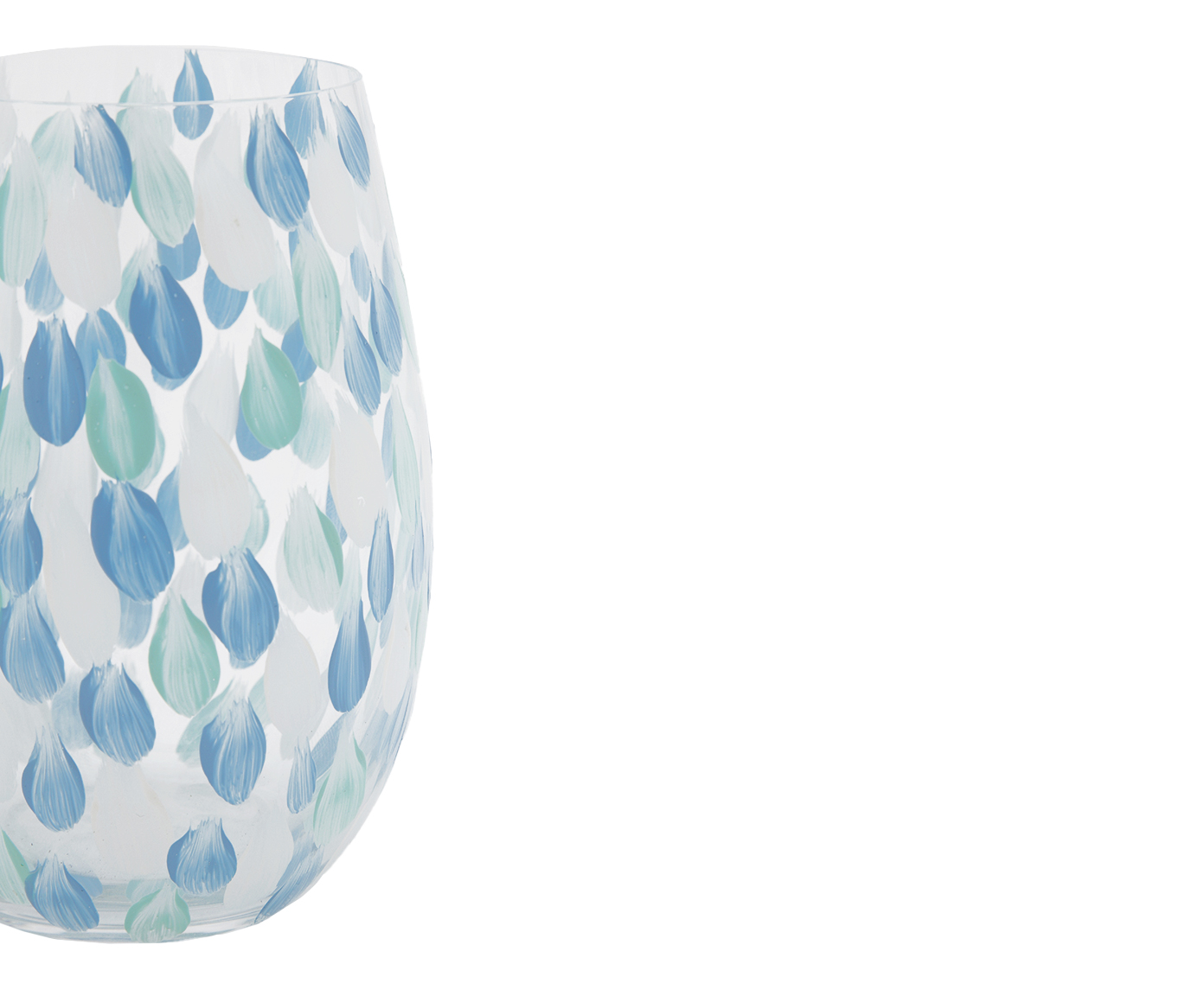 Copo em Cristal Confeti Azul image number 3